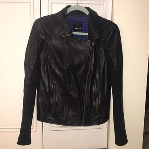 Black leather jacket